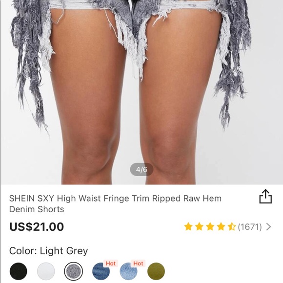 fringe denim shorts from shein - Picture 4 of 4